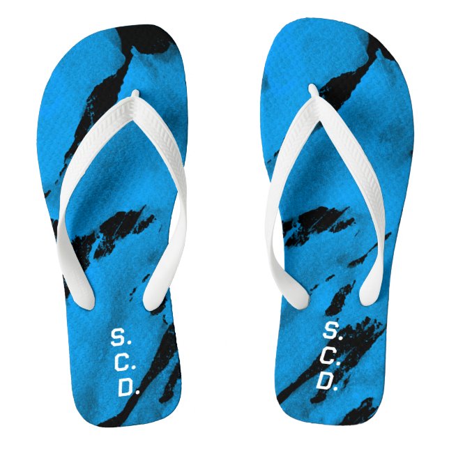 Benutzerdefiniertes Paar von Flip Flops gebürstet  (Fußbett)