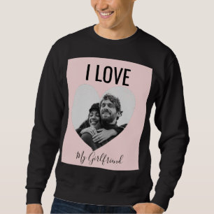 Benutzerdefiniertes paartes Foto Herzblüte Rosa Sc Sweatshirt
