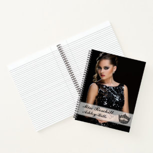Benutzerdefiniertes Pageant Crown-Notebook Notizbuch