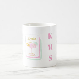 Benutzerdefiniertes Palm Beach Mahjong Monogramm Kaffeetasse