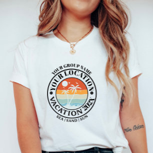 Benutzerdefiniertes Palm-Vacation-Abzeichen; Grupp T-Shirt