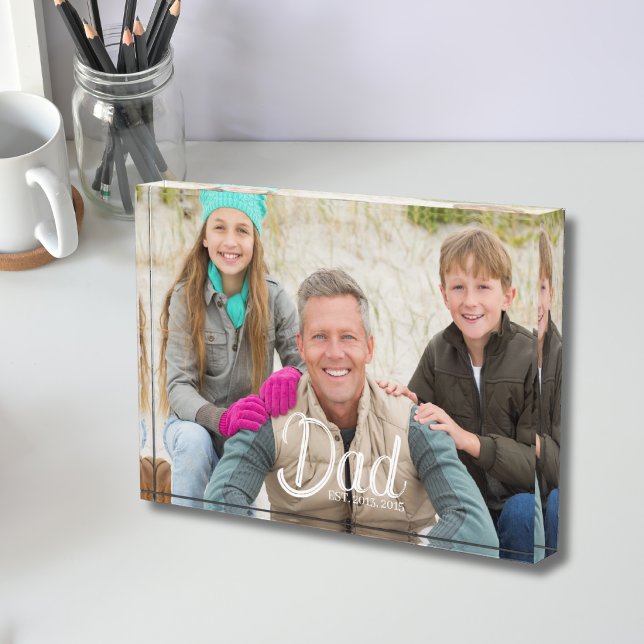 Benutzerdefiniertes Papa-Erinnerungsfoto Fotoblock (Von Creator hochgeladen)