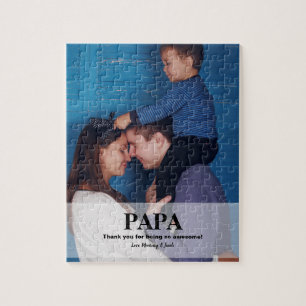 Benutzerdefiniertes PAPA Foto Nachricht Vater Tag Puzzle
