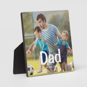 Benutzerdefiniertes Papa Gegründet Foto Fotoplatte