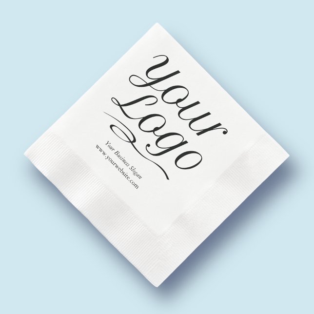 Benutzerdefiniertes Papier mit Logos und Werbetext Serviette (MISOOK White Napkin with Logo)
