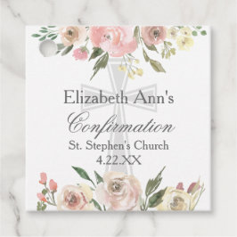 Benutzerdefiniertes Party für die rosa Blumenbestä Geschenkanhänger