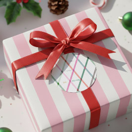 Benutzerdefiniertes Pastell Prüfmuster nach und vo Runder Aufkleber