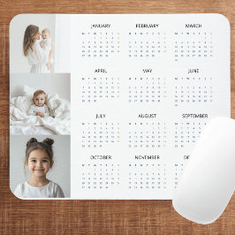 Benutzerdefiniertes Pastellrosa 2025 Kalender mit  Mousepad