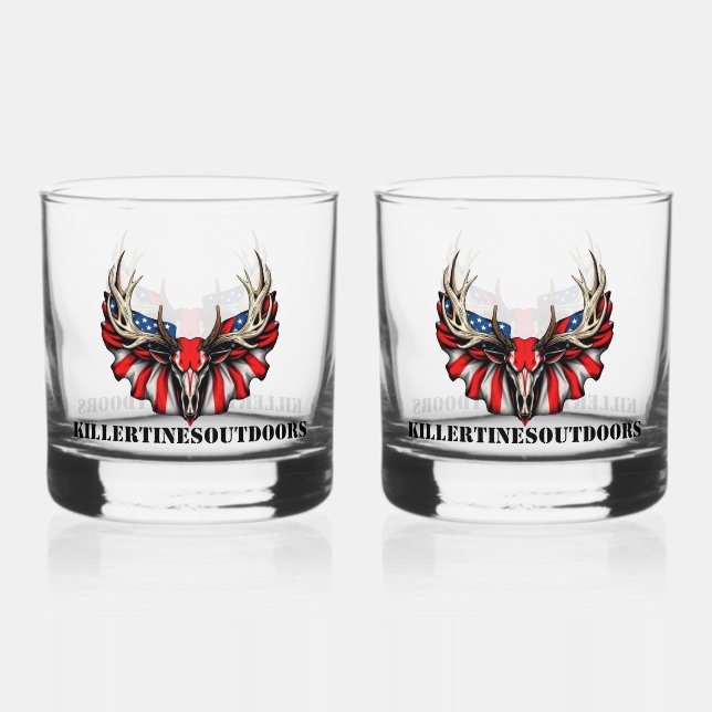 Benutzerdefiniertes patriotisches Whiskeyglas Whiskyglas (Vorderseite)