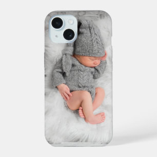 Benutzerdefiniertes personalisiertes Baby-Foto iPhone 15 Hülle