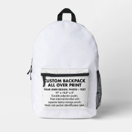 Benutzerdefiniertes personalisiertes Backpack für  Bedruckter Rucksack