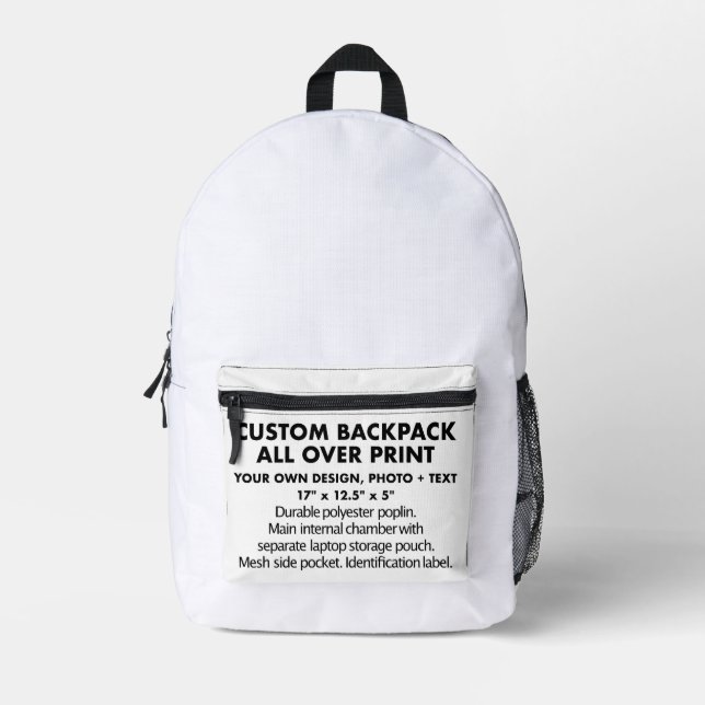 Benutzerdefiniertes personalisiertes Backpack für  Bedruckter Rucksack (Vorderseite)