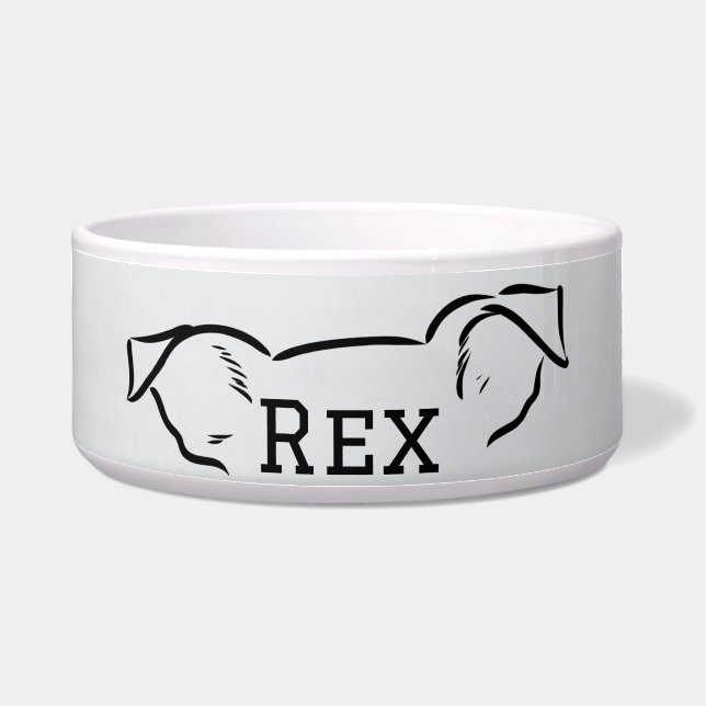 Benutzerdefiniertes Personalisiertes Dog Bowl Dish Napf (Vorderseite)