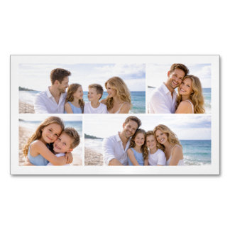Benutzerdefiniertes personalisiertes Familienfoto Magnetische Visitenkarte