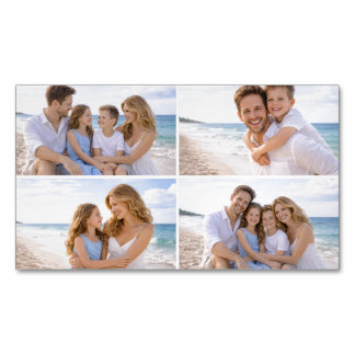 Benutzerdefiniertes personalisiertes Familienfoto Magnetische Visitenkarte