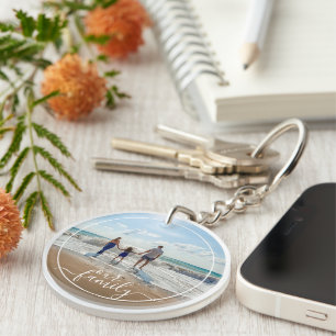 Benutzerdefiniertes personalisiertes Familienfoto  Schlüsselanhänger