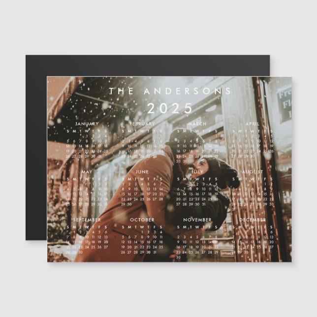 Benutzerdefiniertes Personalisiertes Foto 2025-Kal Magneteinladung (Vorne/Hinten)