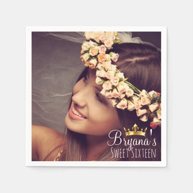 Benutzerdefiniertes Personalisiertes Foto Bild Swe Serviette (Vorderseite)