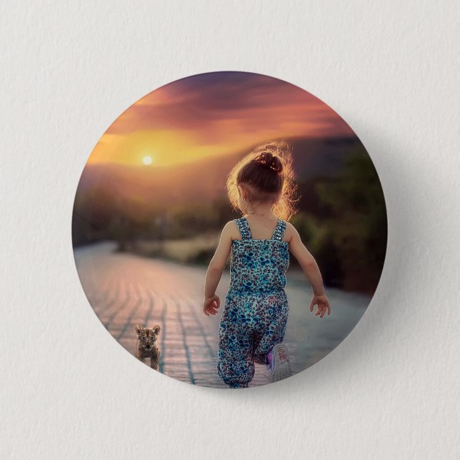 Benutzerdefiniertes personalisiertes Foto  Button (Vorderseite)
