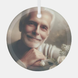Benutzerdefiniertes personalisiertes Foto Ornament Aus Glas