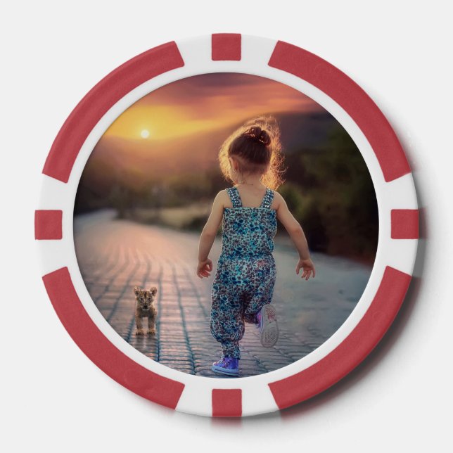 Benutzerdefiniertes Personalisiertes Foto Pokerchips (Vorderseite)