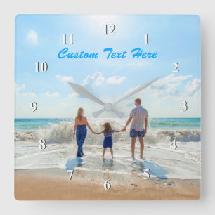 Benutzerdefiniertes Personalisiertes Geschenk für  Quadratische Wanduhr