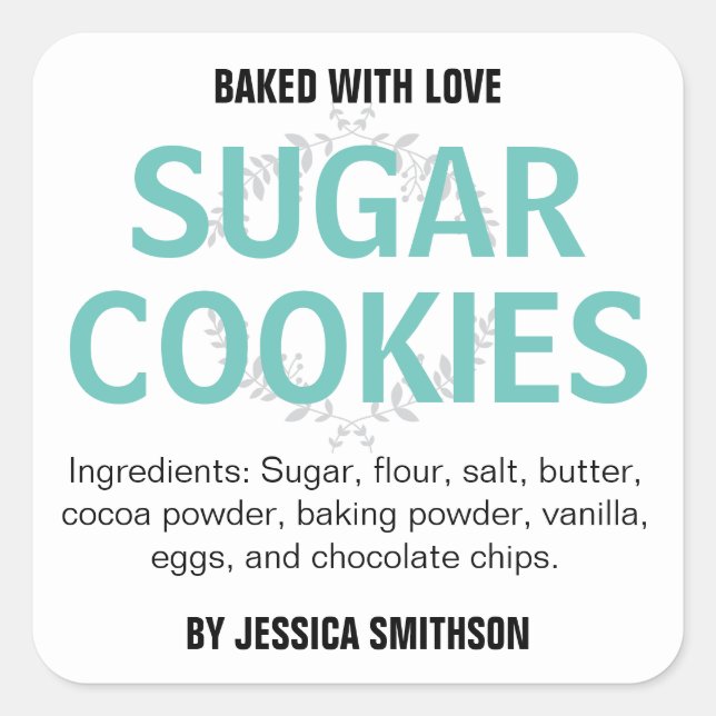 Benutzerdefiniertes Personalisiertes hausgemachtes Quadratischer Aufkleber (Vorderseite)