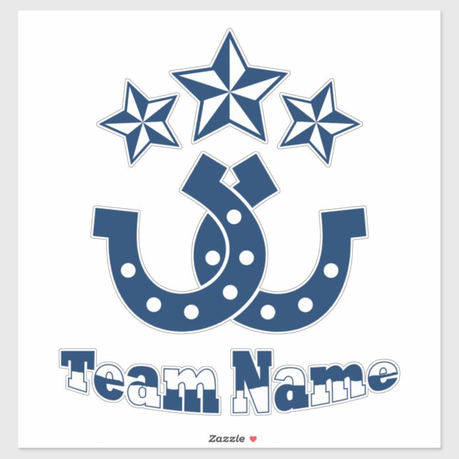 Benutzerdefiniertes Personalisiertes Hufeisen Aufkleber (Blatt)