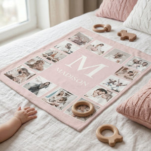 Benutzerdefiniertes Personalisiertes Rosa Fleecedecke