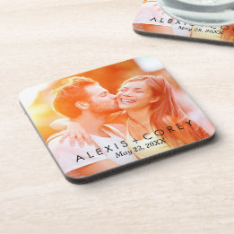 Benutzerdefiniertes Personalisiertes Save the Date Untersetzer