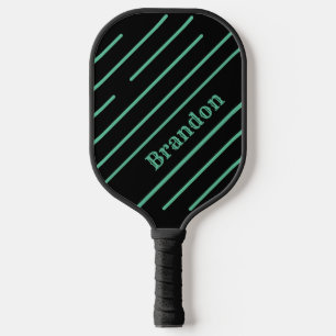 Benutzerdefiniertes Personalisiertes Schwarz mit A Pickleball Schläger