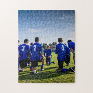 Benutzerdefiniertes personalisiertes Sportteam-Fot Puzzle