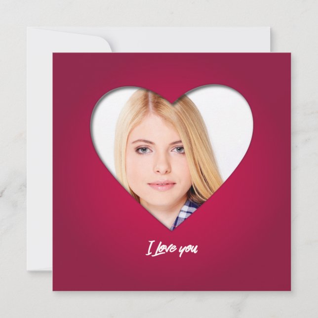 Benutzerdefiniertes Personalisiertes Valentine-Fot (Vorderseite)