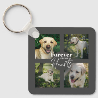 Benutzerdefiniertes Pet 5 - Collage Memorial Keepa Schlüsselanhänger