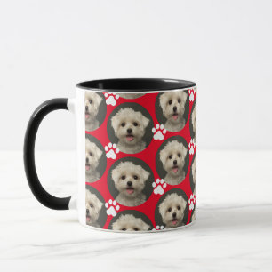Benutzerdefiniertes Pet-Foto Druckmuster rot Tasse