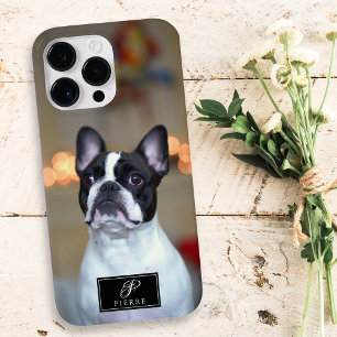 Benutzerdefiniertes Pet-Portrait Elegantes Monogra Case-Mate iPhone 14 Pro Max Hülle