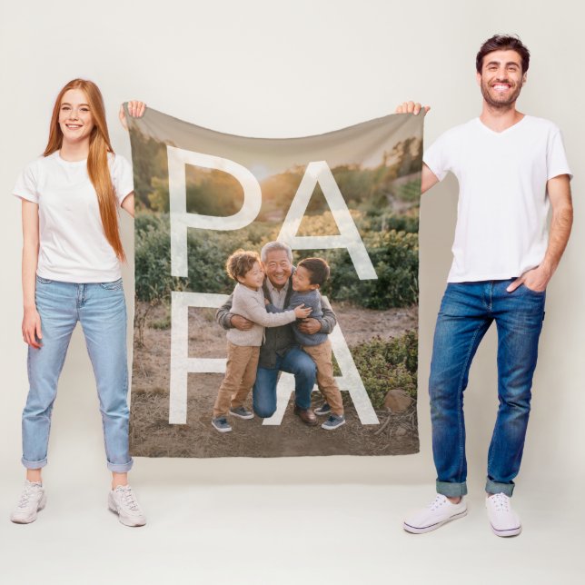 Benutzerdefiniertes PhotoPop Papa Fleecedecke (Beispiel)