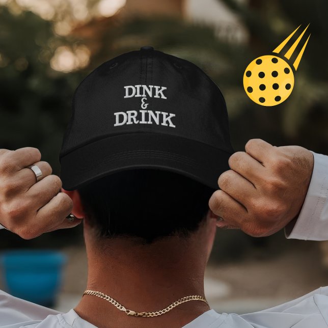 Benutzerdefiniertes Pickleball Dink Drink Geschenk Bestickte Baseballkappe (Von Creator hochgeladen)