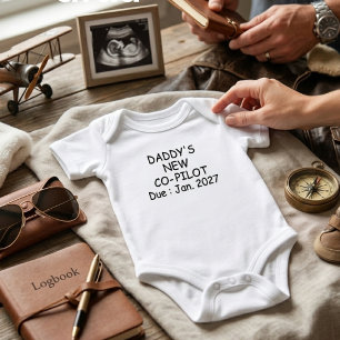 Benutzerdefiniertes Pilot Schwangerschaftsankündig Baby Strampler