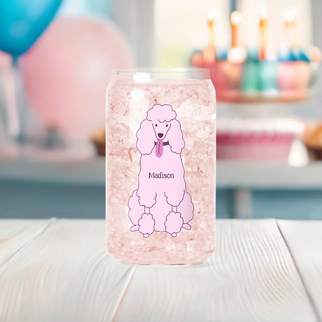 Benutzerdefiniertes Pink-Poodle Dosenglas (Insitu (Baby Party))