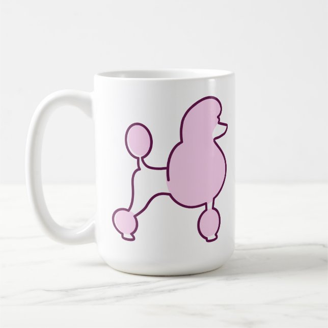 Benutzerdefiniertes Pink-Poodle Kaffeetasse (Links)