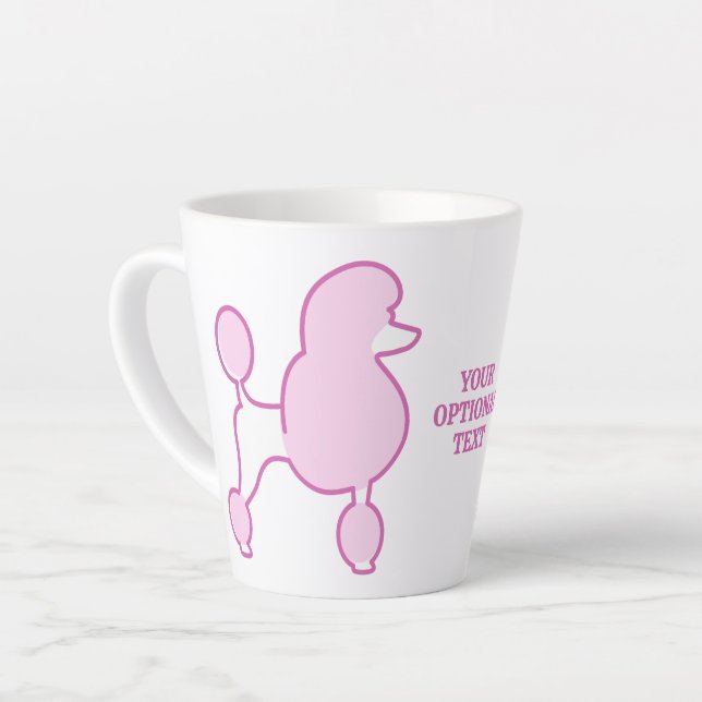 Benutzerdefiniertes Pink-Poodle Milchtasse (Linke Ecke)