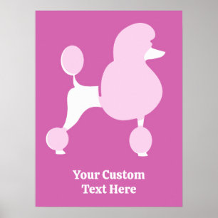 Benutzerdefiniertes Pink-Poodle Poster