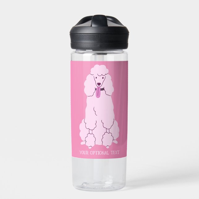 Benutzerdefiniertes Pink-Poodle Trinkflasche (Vorderseite)