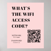 Benutzerdefiniertes Pink WiFi QR | Individuelles P