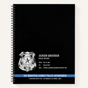 Benutzerdefiniertes Polizeiabteilung-Logo für die Notizbuch