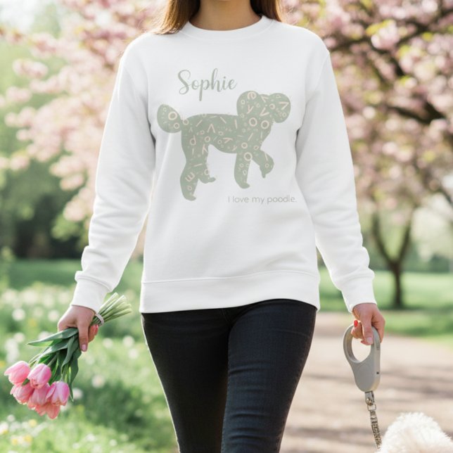 Benutzerdefiniertes Poodlename Sweatshirt Salbei G (Von Creator hochgeladen)