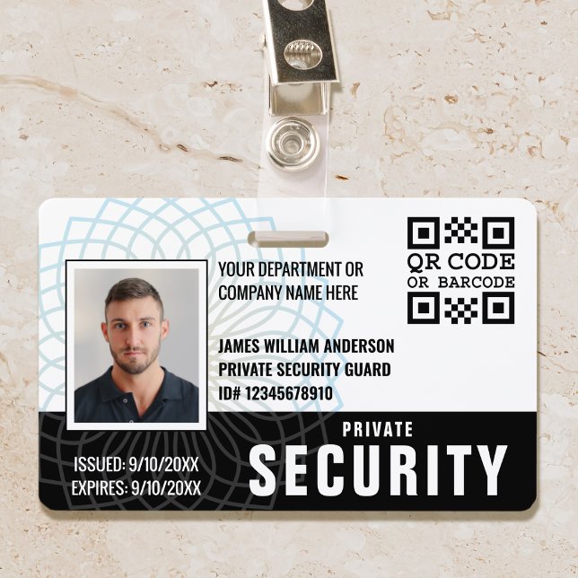 Benutzerdefiniertes Private Security Guard ID-Foto Ausweis (Von Creator hochgeladen)