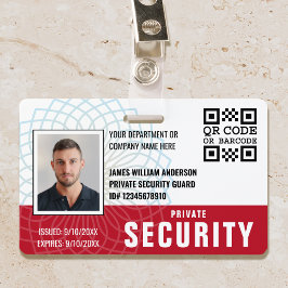Benutzerdefiniertes Private Security Guard ID-Foto Ausweis
