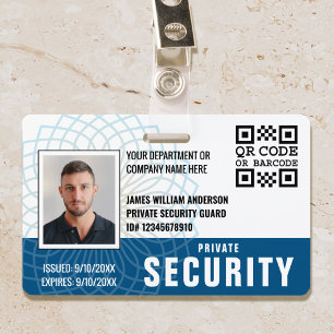 Benutzerdefiniertes privates Sicherheitswächter-ID Ausweis